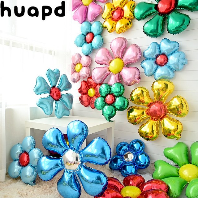 Flower aluminum foil balloons various flowers balloons birthday party  wedding decoration party supplies globos children's toys